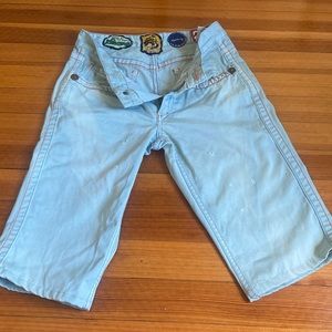 California vintage patch green shorts